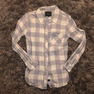 SOLD  light blue and white checked button down